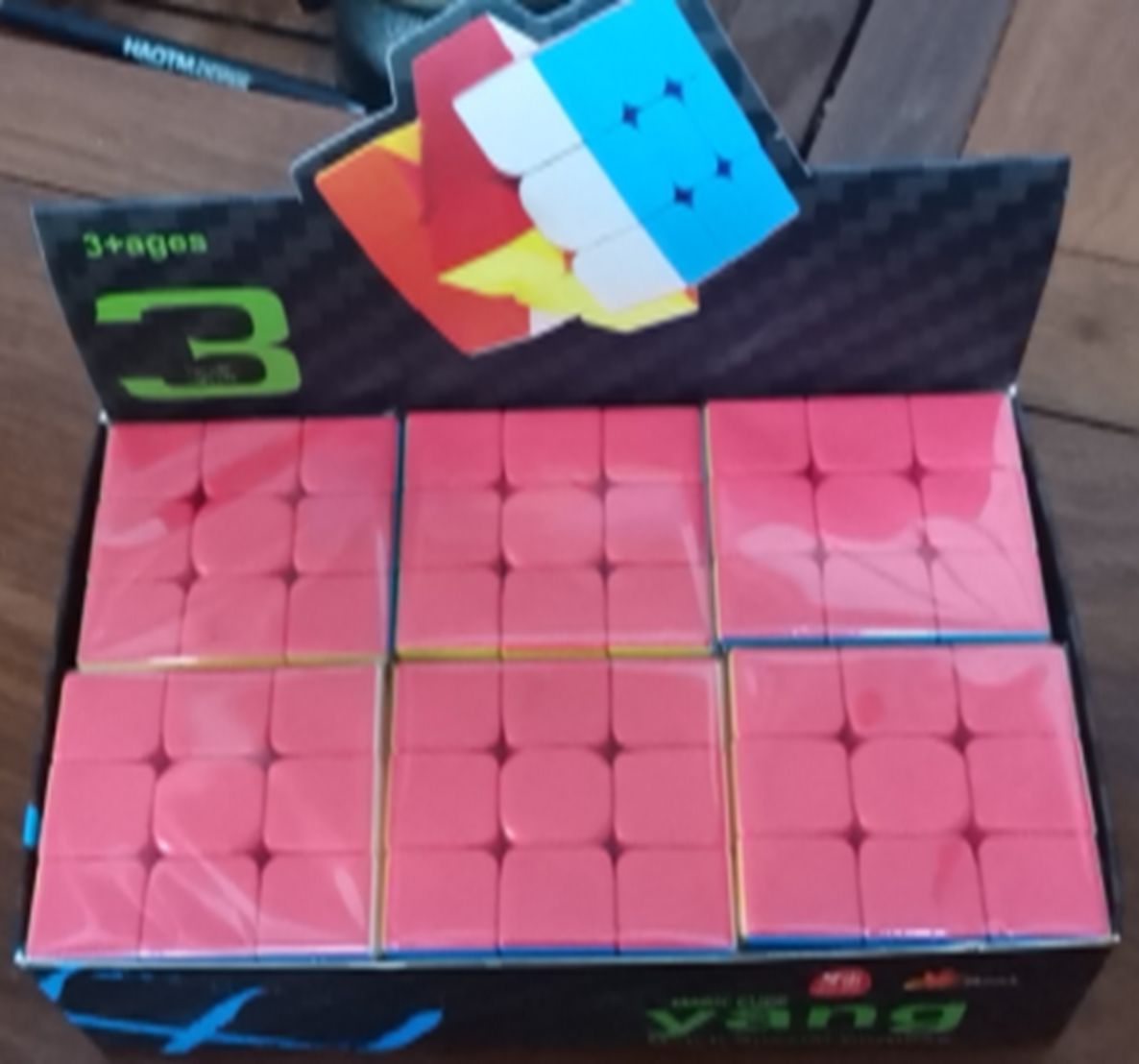Yiwu Selection 7799-3 third-order solid color 6 one-match Rubik's cube /2638 full figure