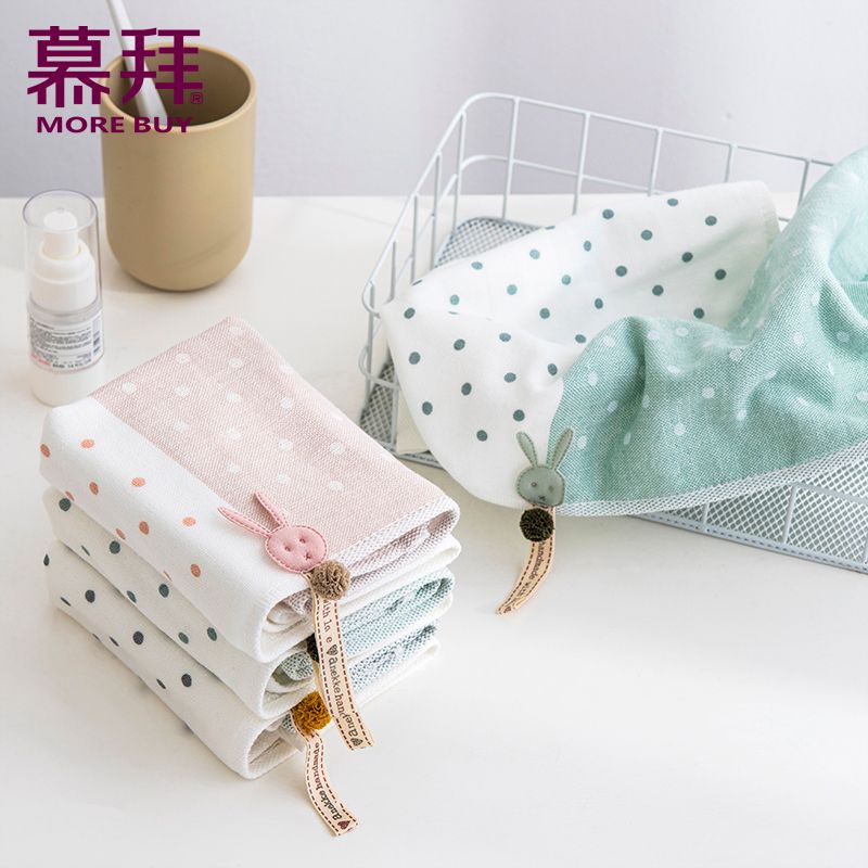 Yiwu Good Goods Factory Direct Cotton Children's Square Towel Soft Absorbent Cotton Small Towel -6759/42025 Application Scenario