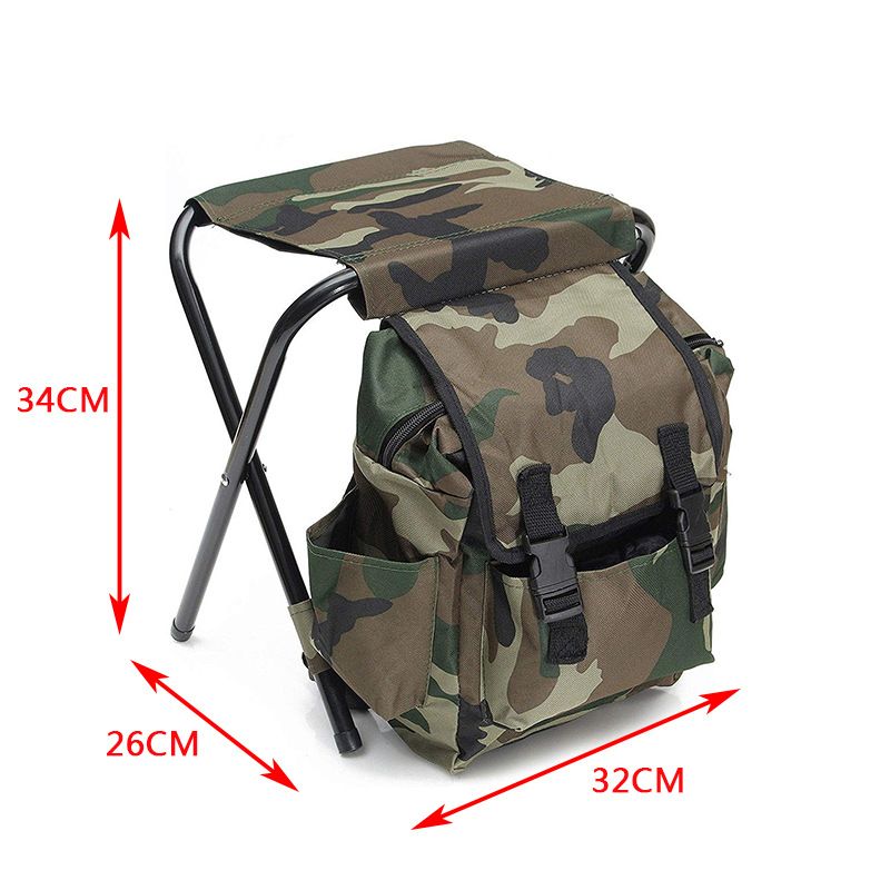 Camouflage cross-strap bag stool detail image 7