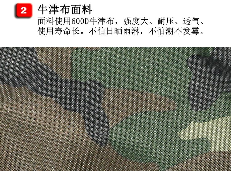 Camouflage cross-strap bag stool detail image 5