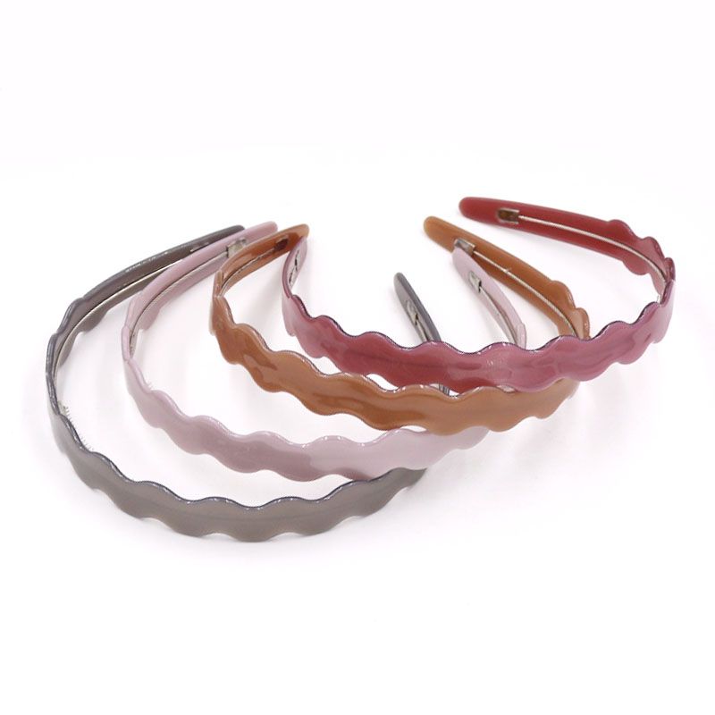 New Acetate Sheet Headband Alexander Hairband Steel Wire Headband Wave Headband Pure Color Band Tooth Headband full figure