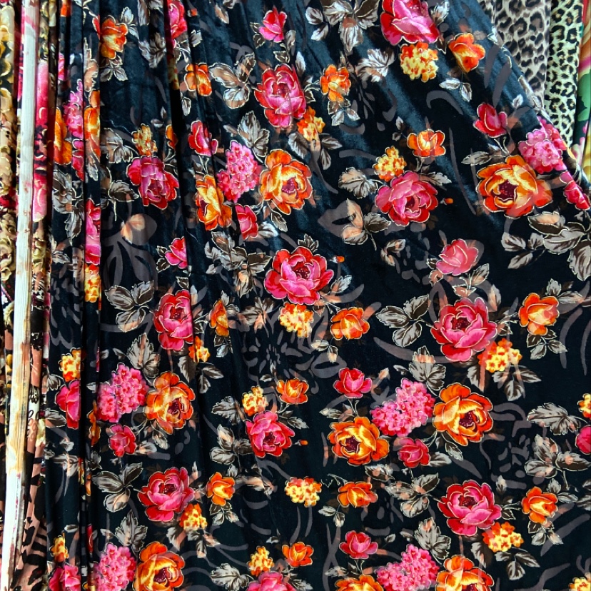 大花韩国绒布料服装装饰品工艺品头饰布料