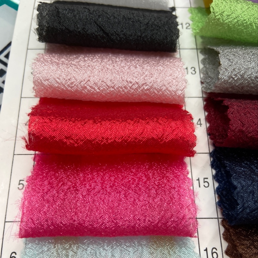 Rose Pink Clothing Fabric New Fabric Kapok Seersucker Wood Cotton Gauze Flowing Gauze Cloth Dress