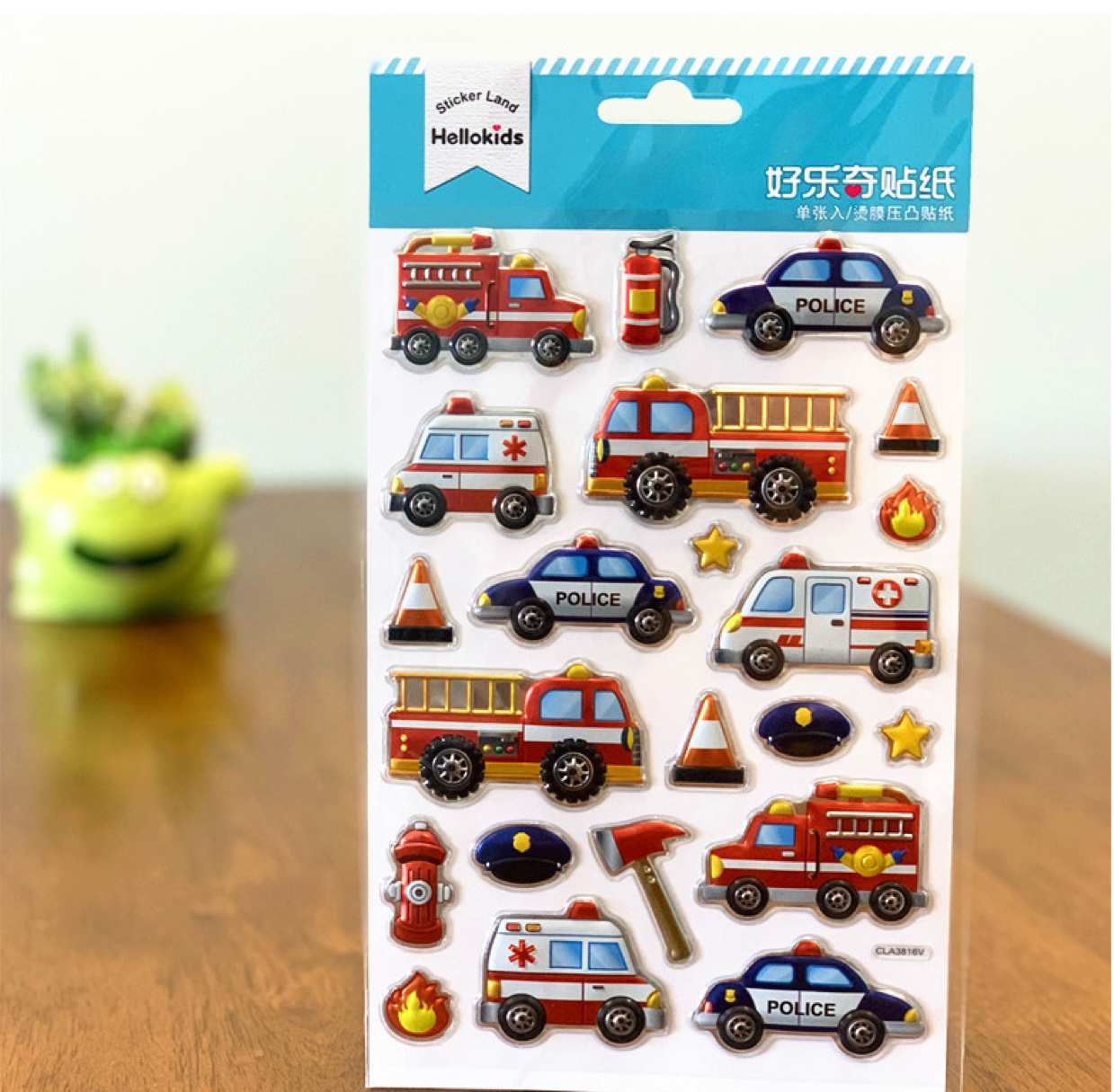 Medium size blister sticker three-dimensional PVC bump sticker engineering vehicle