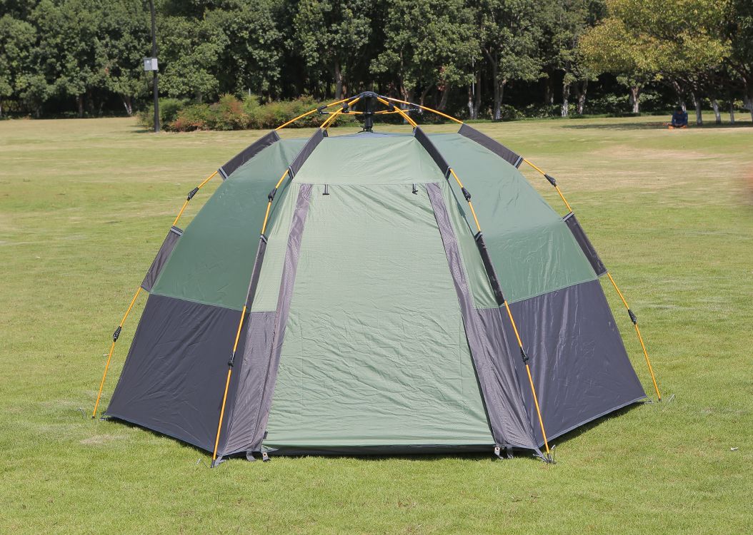 The manufacturer customizes 5-8 large-sized tents, military green picnic and camping tents, rainproof, insect-proof and breathable outdoor tents detail image 5