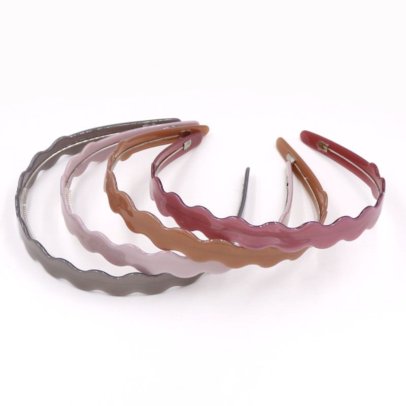 New Acetate Sheet Headband Alexander Hairband Steel Wire Headband Wave Headband Pure Color Band Tooth Headband undefined