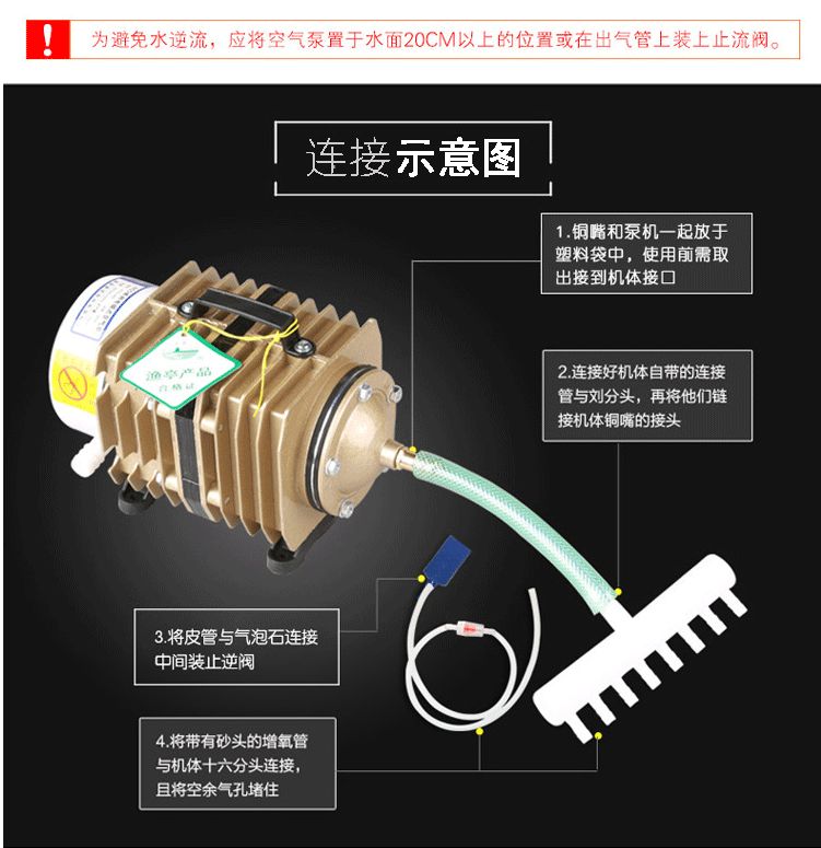 Yiwu quality fish tank oxygenation pump, Small aquarium, pond fish farming and breeding air pump for export wholesale detail image 11