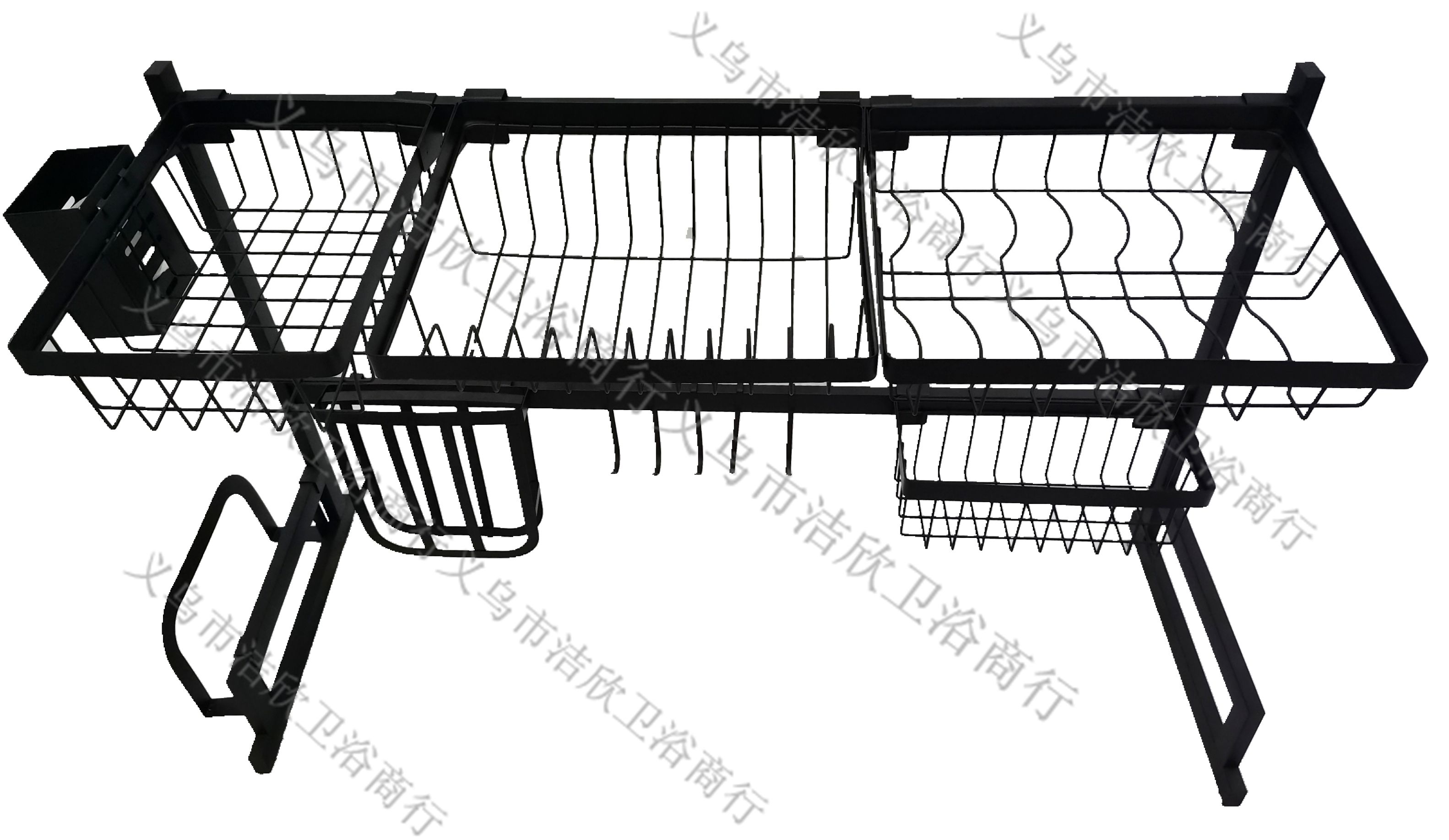 【可议价】水槽架 碗碟沥水架 碗架 不锈钢碗架 黑色 网红水槽85A