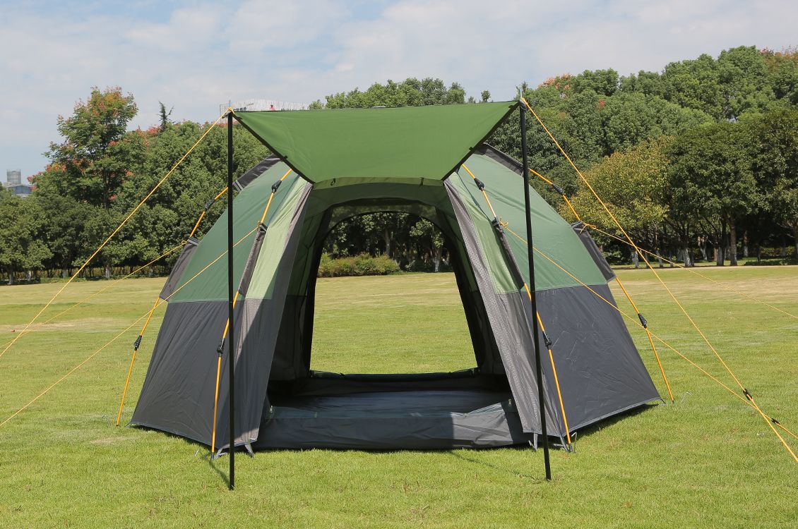 The manufacturer customizes 5-8 large-sized tents, military green picnic and camping tents, rainproof, insect-proof and breathable outdoor tents detail image 1
