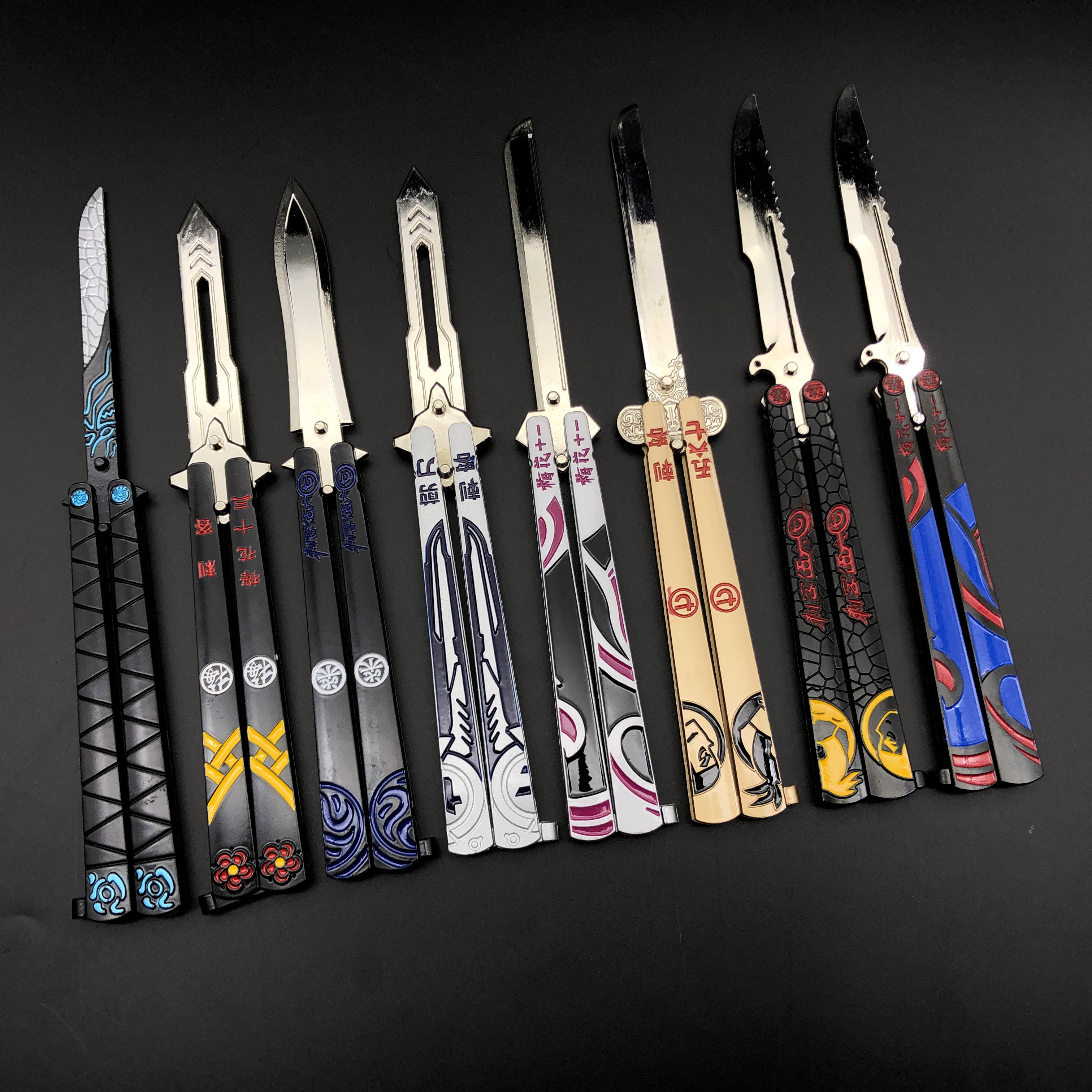 Wholesale of uncut metal weapon models for assassin toys, student training tools, butterfly knife flaps Specification image
