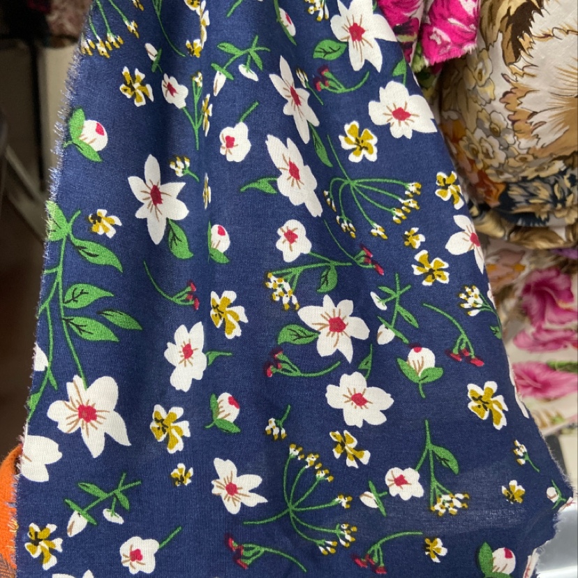 Dark Blue Cotton Poplin Uniform Roll Cloth Cotton Plain Silk Pattern Pure Silk details Picture