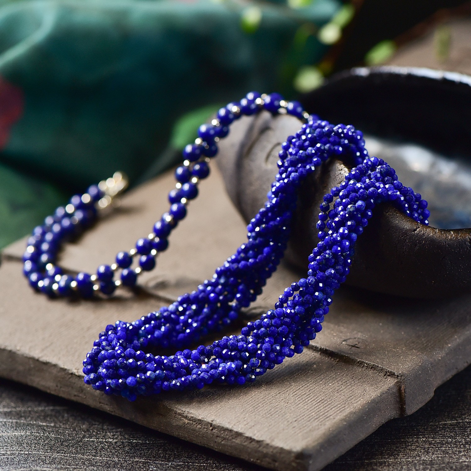 天然切面青金石项链 珠宝首饰  进口商品详情图6