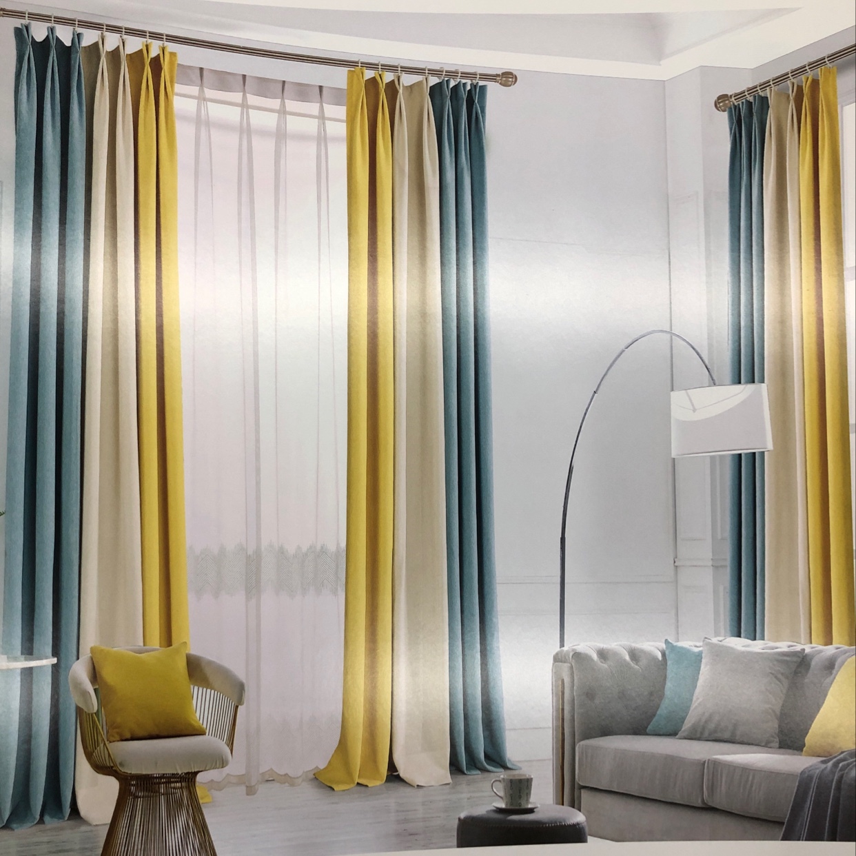 New Factory Direct Sales Can Retail Wholesale Blackout Cotton And Linen Curtain 2910-16