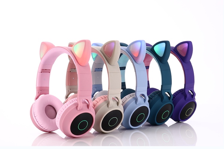 Cat ear Bluetooth headset, cute and lovely