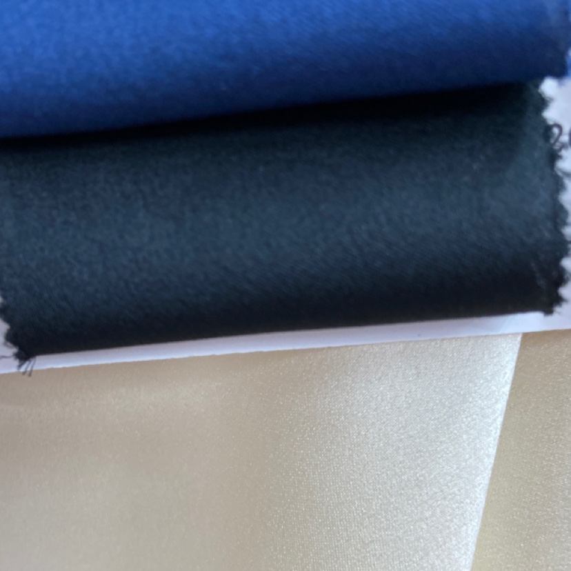 Black New High-Grade Non-Elastic Color Ding Paris Satin Fabric Snow Satin Hanfu Cheongsam Garment Silk Imitation Silk Fabric details Picture