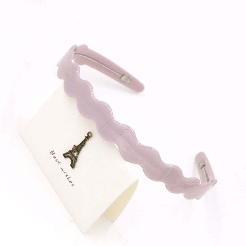 New Acetate Sheet Headband Alexander Hairband Steel Wire Headband Wave Headband Pure Color Band Tooth Headband Application Scenario