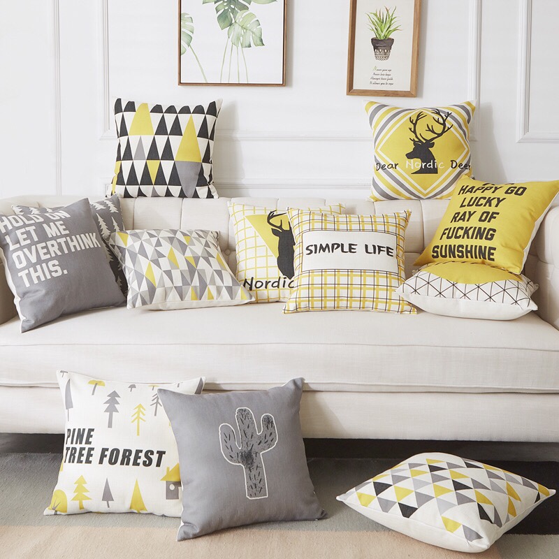 12 combination printed throw pillows