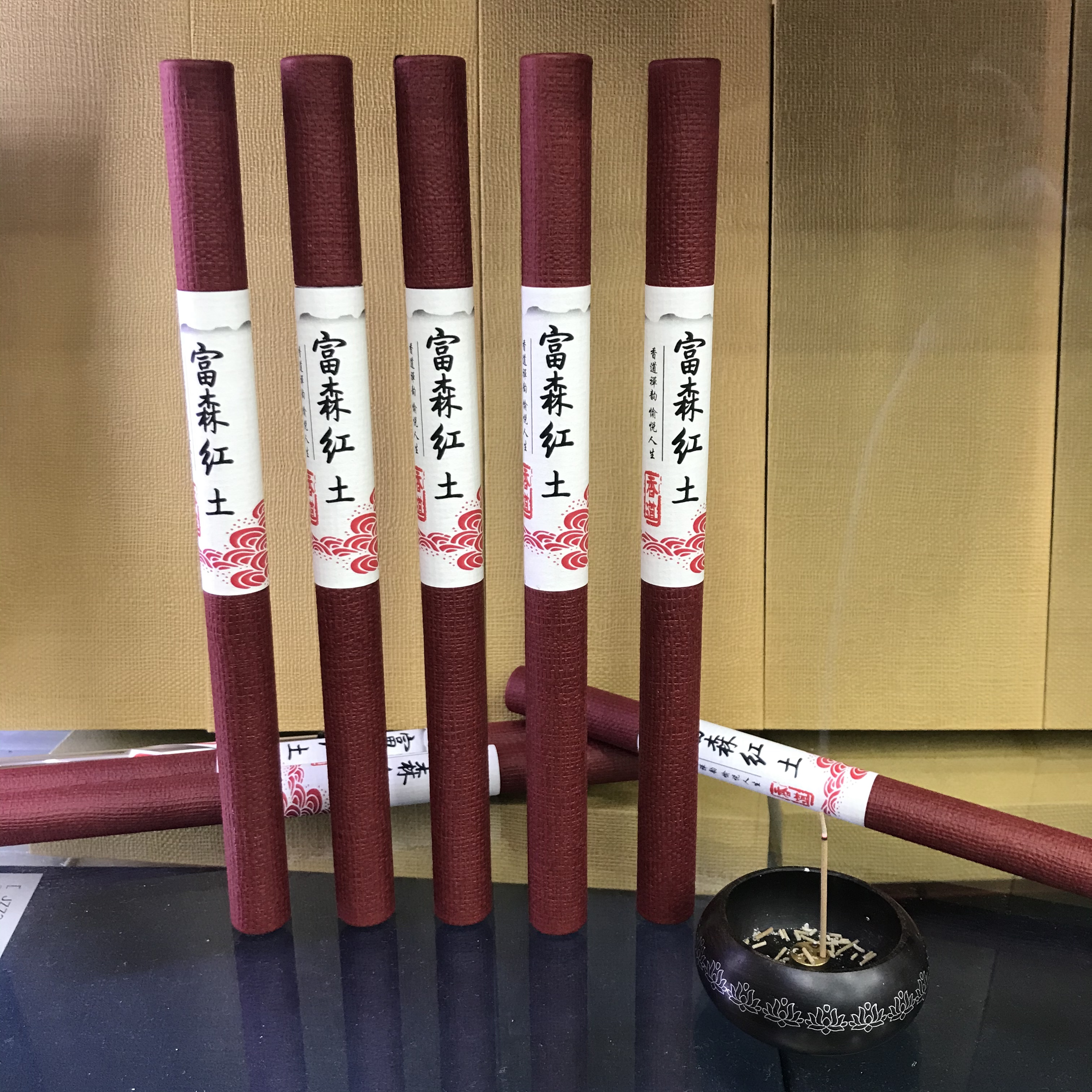 21 cm red soil Fusen red soil agarwood, 10 grams, approximately 36 sticks, tea room Zen incense details Picture