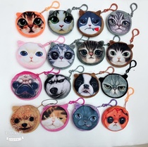 Stuffed toy bag Cat Zero wallet 8cm printed wallet cartoon cat wallet small plush purse small wallet