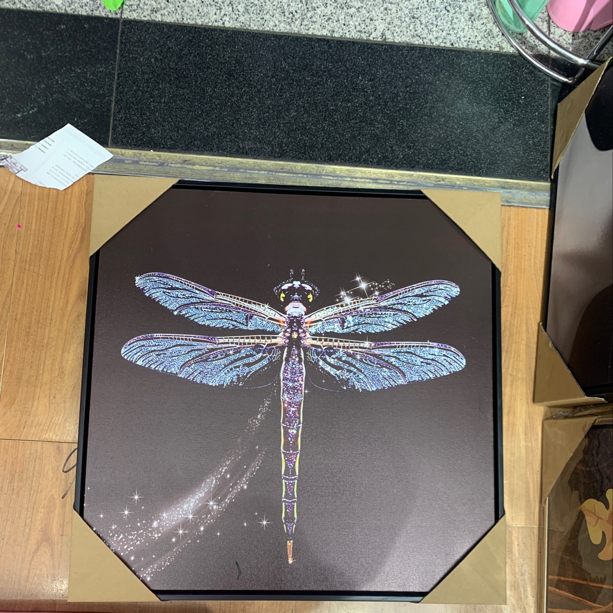 L-frame oilcloth painting -17