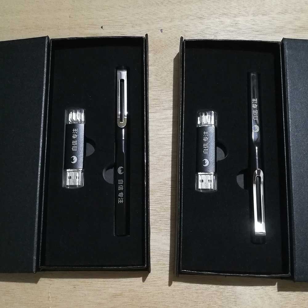 Creative USB set: Metal pen, signature pen, Gift pen, Business Office USB flash drive, gift set undefined