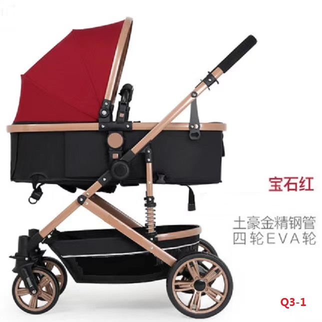 High-view baby stroller, portable folding children's stroller, newborn stroller Q3-1 detail image 4