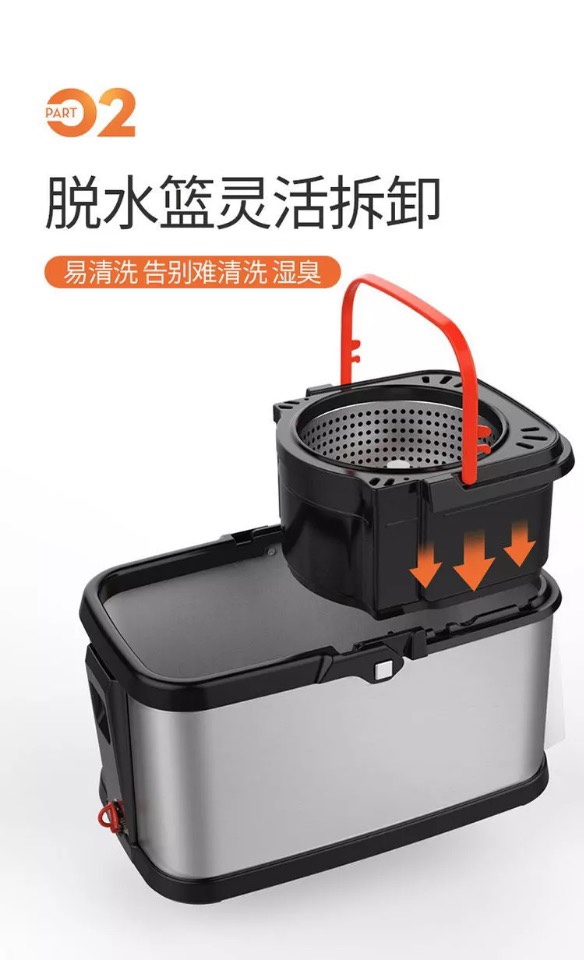 Good god drag all steel lazy man spin mop Application Scenario