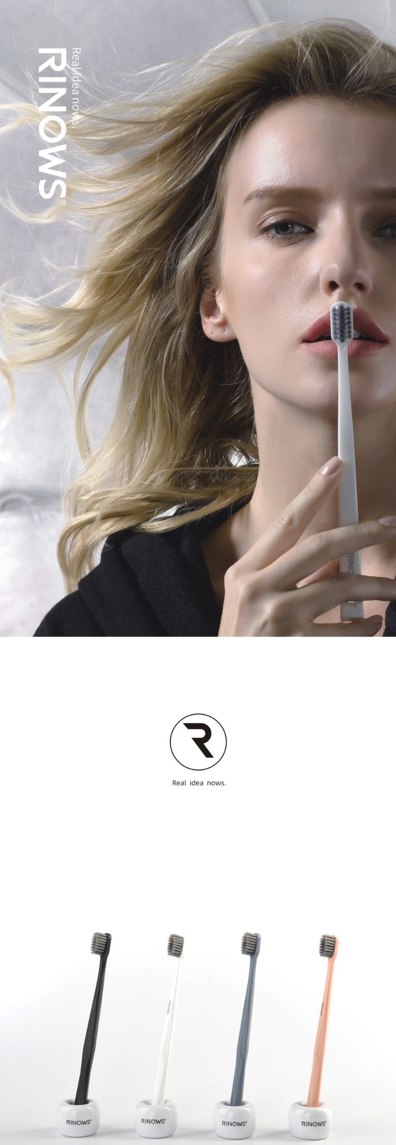 RINOWS | 瑞那士 螺旋丝竹炭牙刷详情图1
