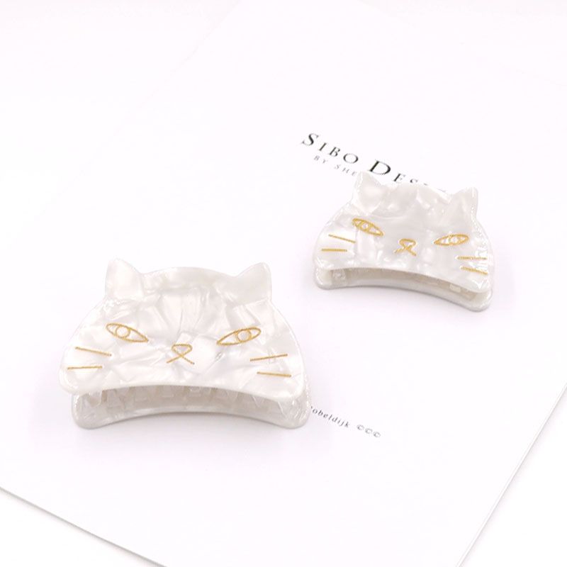 Japanese Cute Girl Ponytail Grab Oharajuku Acetic Acid Plate Soft Girl Hair Clip Japanese Super Cute Cat Hair Grab Specification drawing