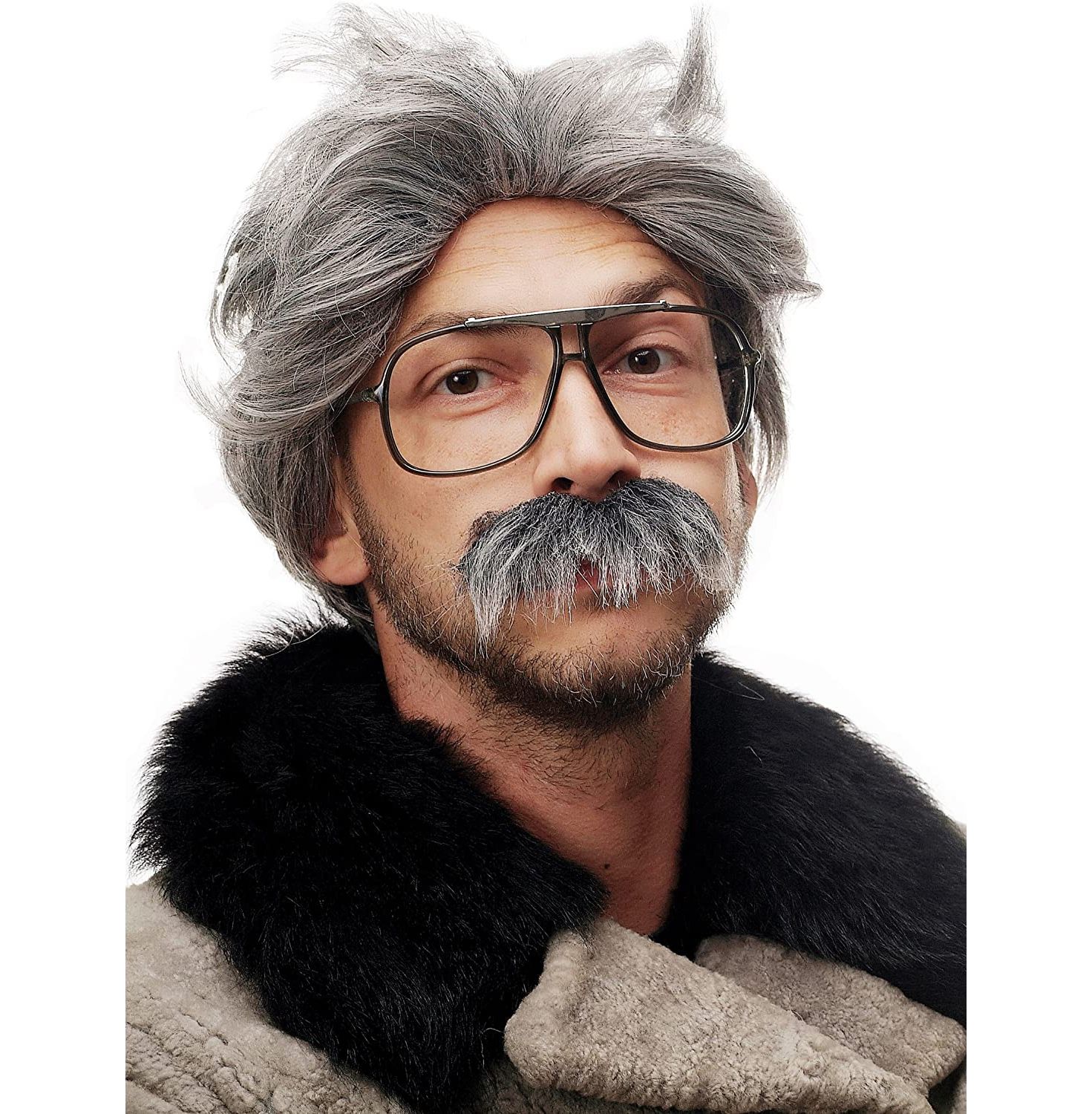 Qianfang Festival wig hat for the elderly, grizzled men's wig, beard 2266