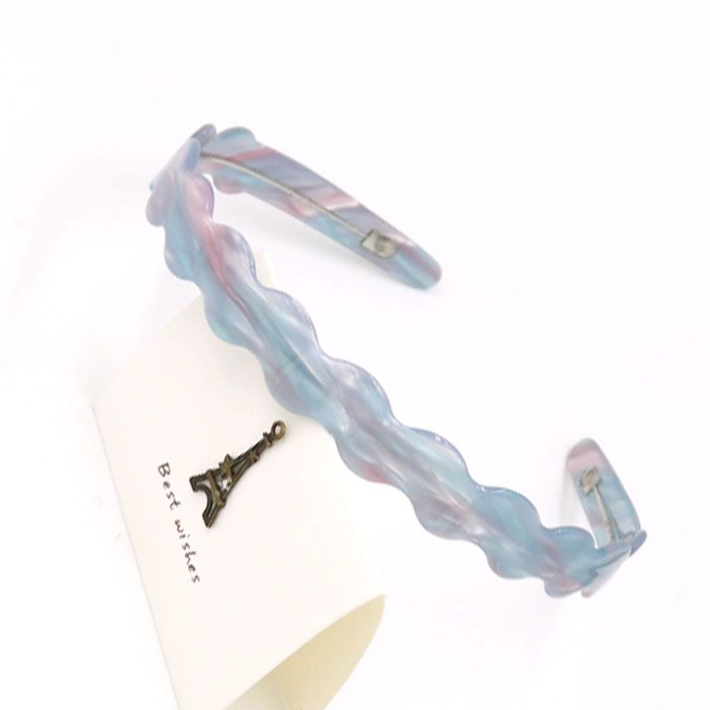 New Headband Bangs Hair Acetate Sheet Headband Headband Fashion Hairband Steel Wire Headband Wavy Band Teeth Headband Item Picture