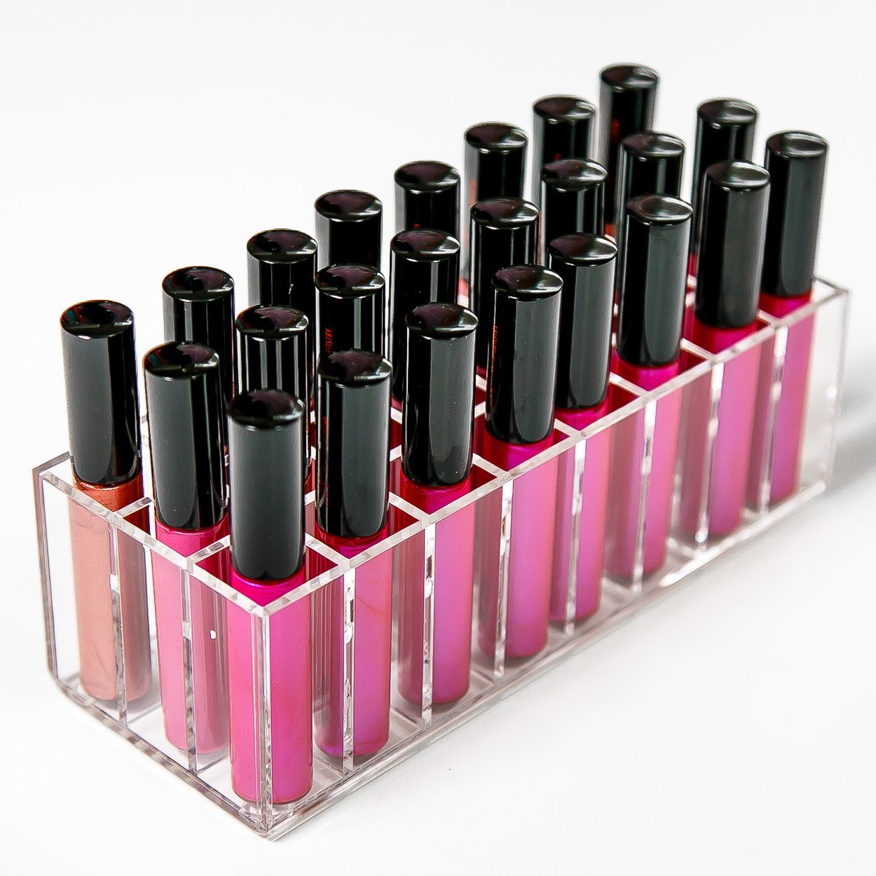 Desk 24 Transparent Acrylic Lipstick Rack Foreign Trade Hot Lip Gloss Lipstick Display Rack Lipstick Storage Box Specification drawing