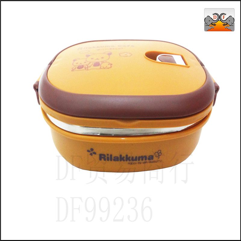 DF99236 square cartoon lunchbox Rectangular stainless steel lunchbox Multi-layer lunchbox Student lunchbox Sealed plastic steel lunchbox lunchbox DF TRADING HOUSE