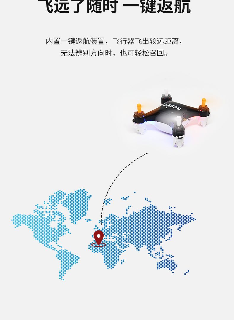 迷你无人机飞行器 耐摔小学生小型四轴遥控直升 飞机航模男孩玩具 贝慧玩具 1详情5