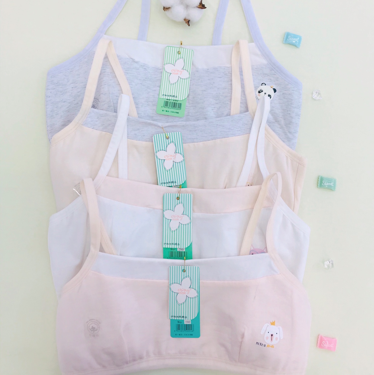 Padded Bra For Girls
One Pattern Per Color