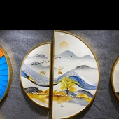 Gold shell painting of aluminium alloy semi-wafer porcelain