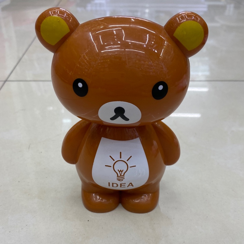 棕色小熊创意台灯可伸缩可折叠插头式台灯