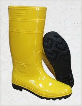 黄色雨鞋 PVC雨鞋 黑底黄面雨靴 工业雨靴 劳保鞋码数39-46详情图2