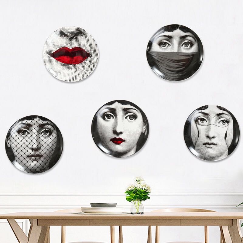 10-inch European-style decorative plate, American-style hanging plate, ceramic art plate, sitting plate, wall decoration plate, jewelry plate, face plate details Picture