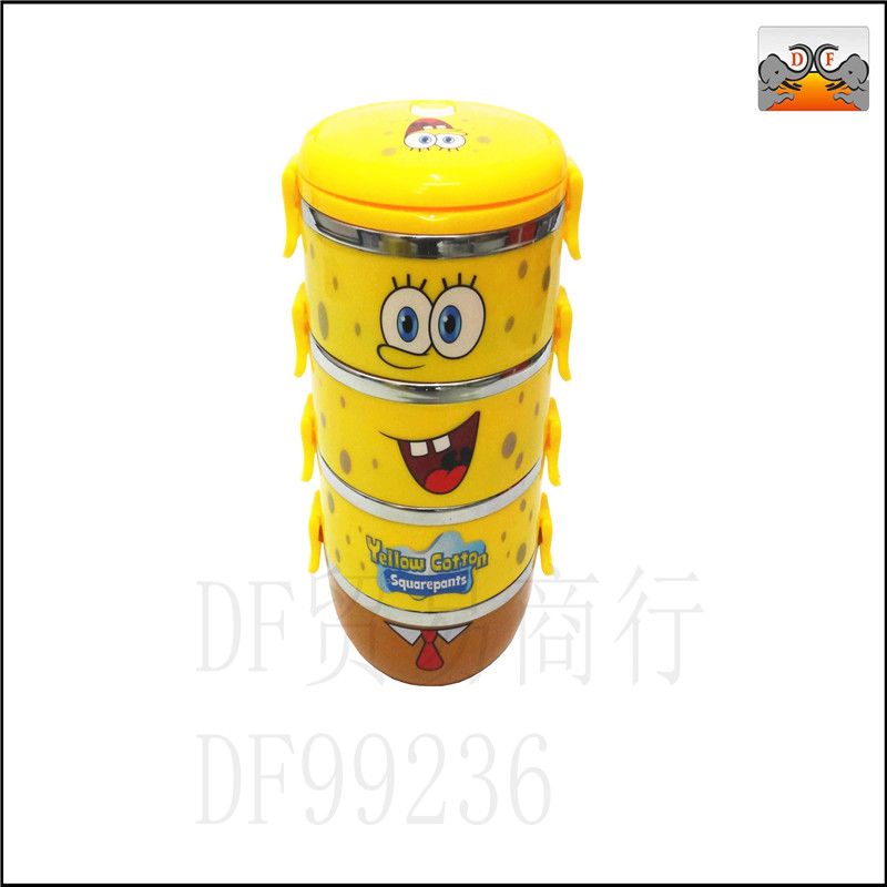 DF99236 Minion SpongeBob Squarepants Round lunch box DF TRADING HOUSE