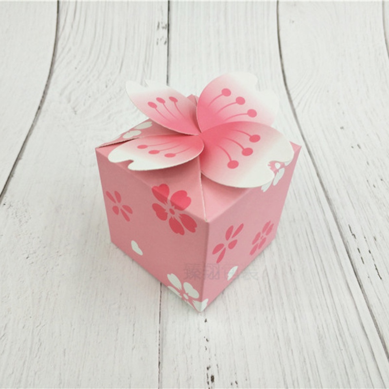现货纸盒 欧式粉色喜糖盒 樱花糖果盒 厂家包装盒定制详情图2
