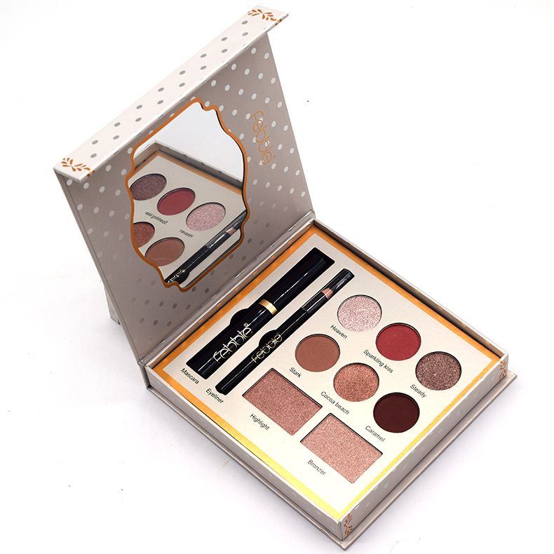 【FEBBLE】CS381 Gift Box: Pearlescent Matte Eyeshadow, Highlighter Powder, Mascara, Eyeliner, and Makeup Palette pic 1