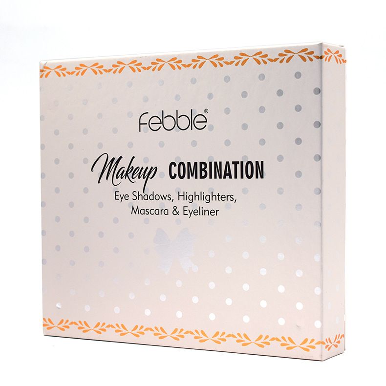 【FEBBLE】CS381 gift Box Pearl matte eyeshadow Highlighter powder Mascara Eyeliner Makeup tray