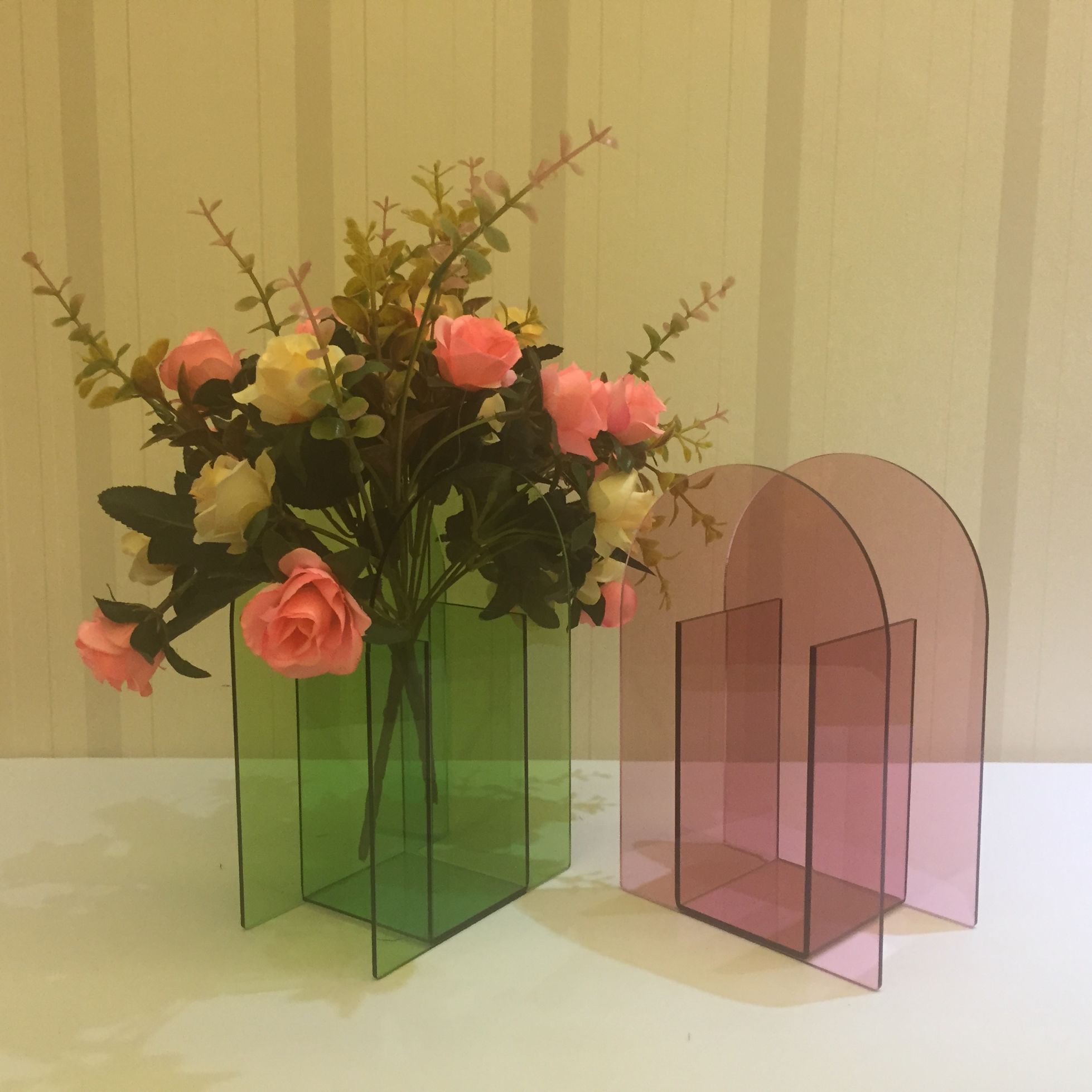 Square Round Transparent Acrylic Flower Box Acrylic Box Yongsheng Flower Box Manufacturers Custom Acrylic Vase
