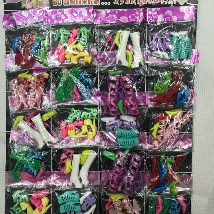 Street vendors sell children's toys for shoes worn by Barbie dolls for $1.20 at retail