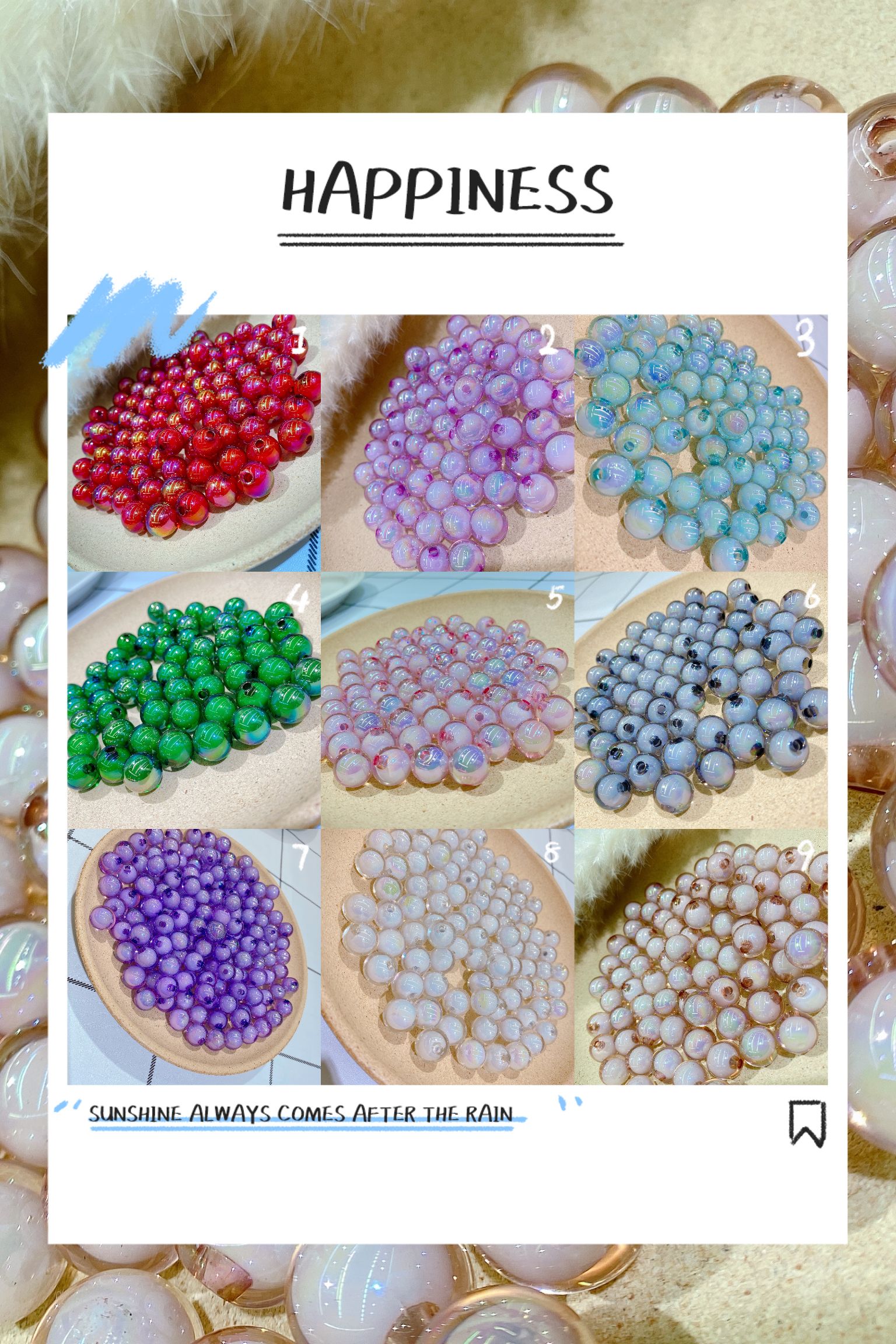 Acrylic 16MM half-hole beads in the ball colorful DIY rope clothing accessories