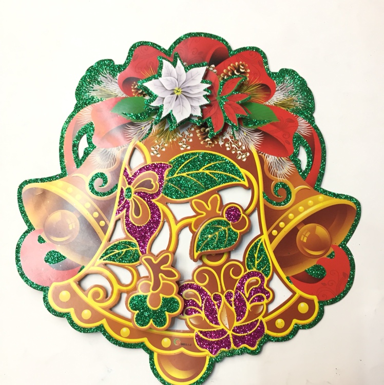 Wholesale Christmas decorative bell style, multiple mixed stickers, large stickers