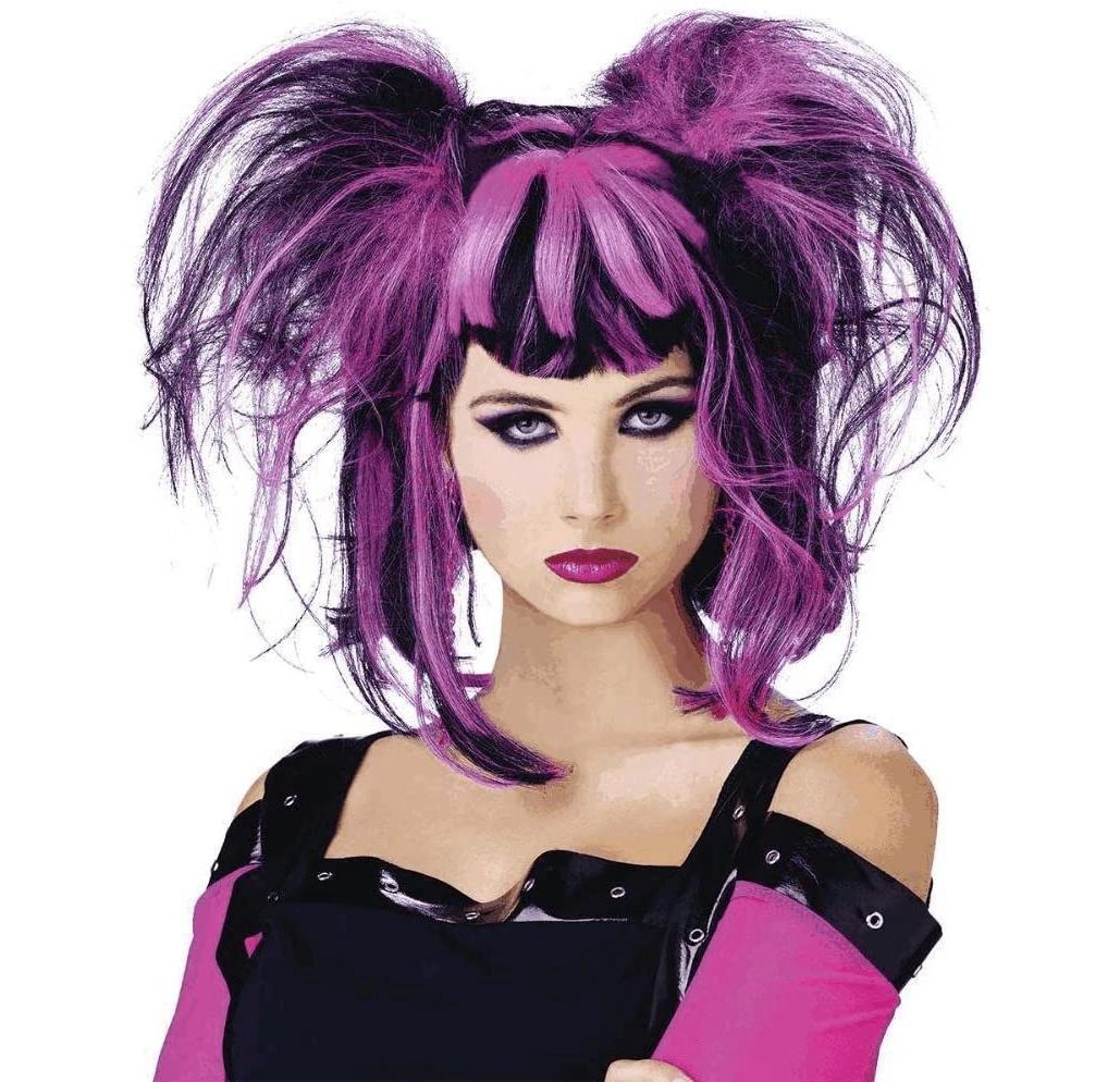 Play the role of a witch's wig, a demon girl's wig