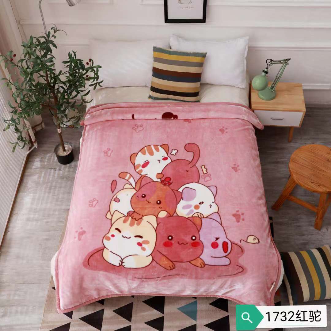 Manufacturers Direct Child Blanket Blanket Student Blanket Super Soft Skin Blanket Blanket Blanket Wholesale Foreign Trade A Red Camel