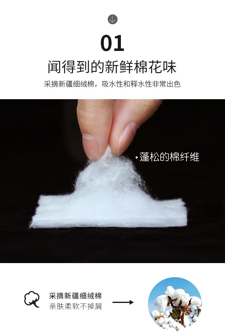 正品简妆一半薄一半厚湿敷用化妆卸妆用厚盒装拍爽肤水水疗敷脸详情图5